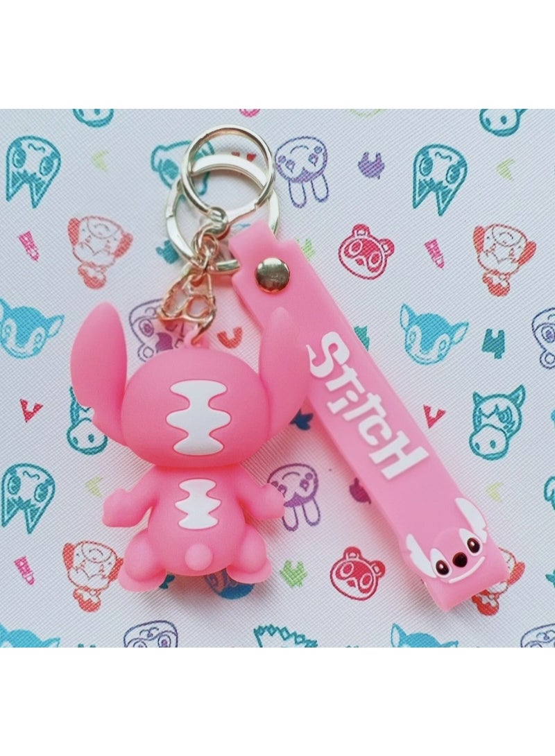 STITCH Pink Stitch Rubber Keychain - Image 4